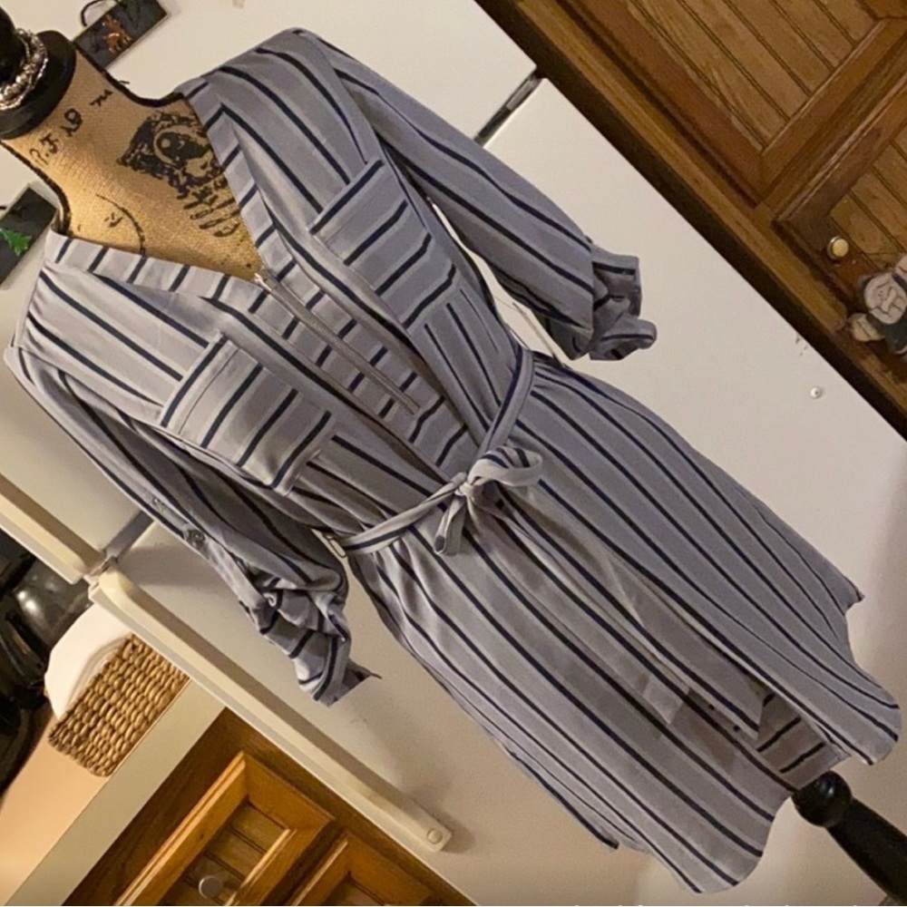 NWT Blue Striped Express Dress (size: XS)